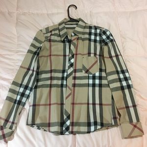 Button down plaid shirt